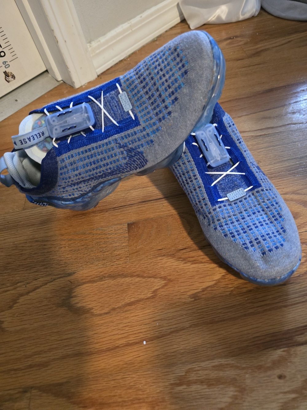 Nike Blue and Gray Knit Men's Sneakers